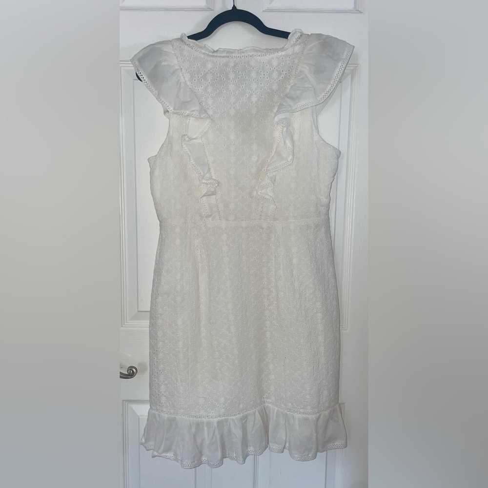 Shyanne White Ruffled Women's Ruffle Dress Medium - Picture 4 of 6